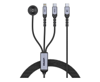 Unitek Kabel 3w1 USB-C  Lightning  Apple Watch PD 100W 480Mbps 1,2m - 1576038 - zdjęcie 1